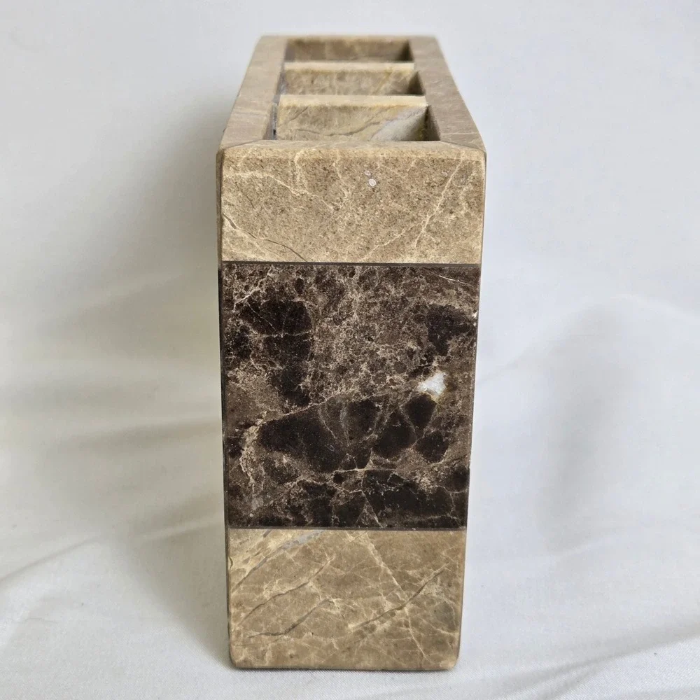 Montecito Marble Toothbrush Holder 4.75